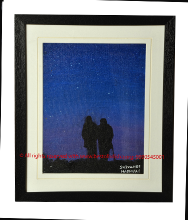 Original canvas painting OLD COUPLE by Shivanee Madhual