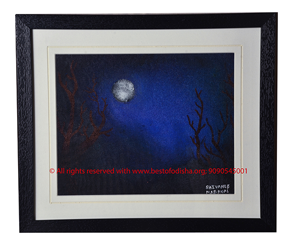 Original canvas painting NIGHT SKY VIEW by Shivanee Madhual