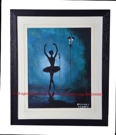 Original canvas painting DANCING GIRL by Shivanee Madhual